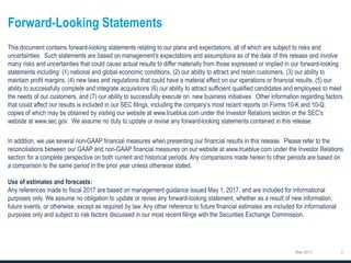 Forward-Looking Statements
May 2017
 