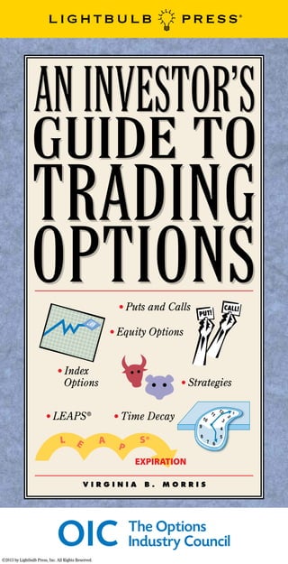 ?
Introduction to
Options Strategies
Planning, commitment, and research will prepare you
for investing in options.
Before ...