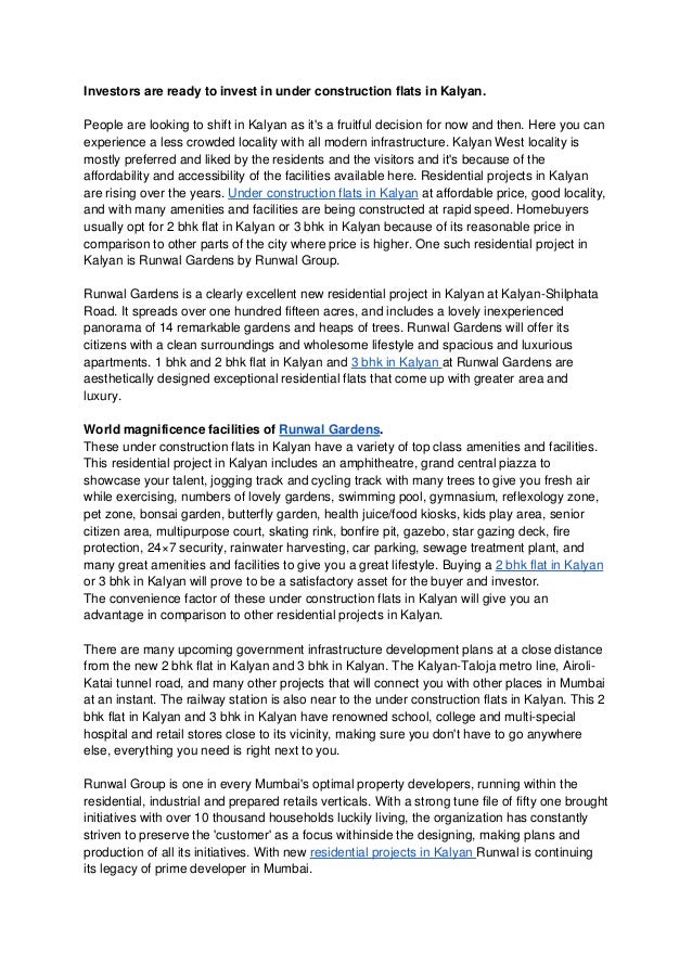 Buy 3 BHK in Kalyan for Sale Runwal Gardens