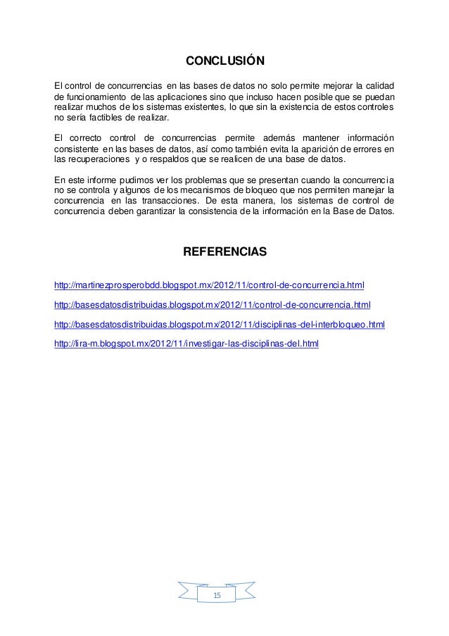 control de concurrencia