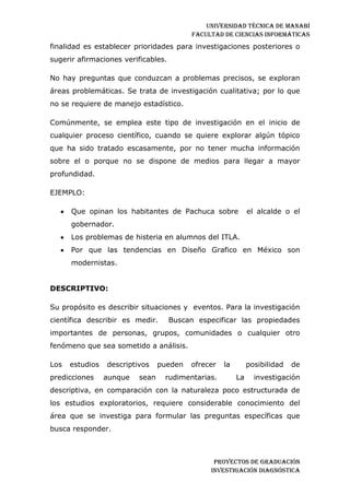 Investigación diagnostica