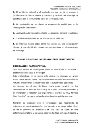 Investigación diagnostica