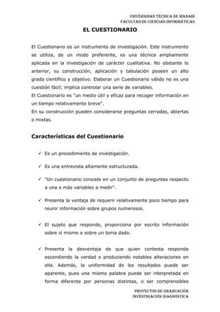 Investigación diagnostica