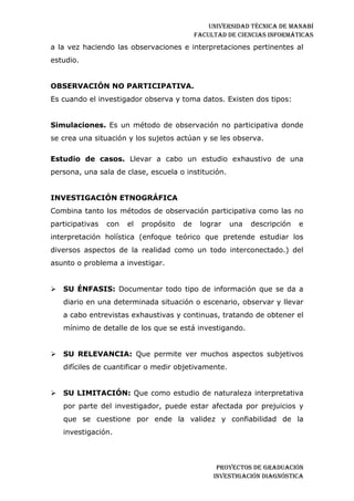 Investigación diagnostica