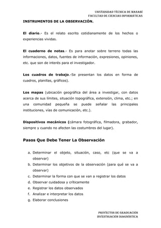 Investigación diagnostica