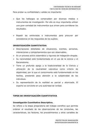 Investigación diagnostica