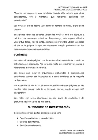 Investigación diagnostica