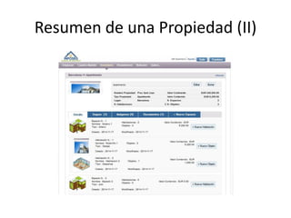 Resumen de una Propiedad (II)
 