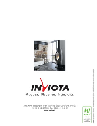 ZONE INDUSTRIELLE / LIEU DIT LA GRAVETTE - 08350 DONCHERY - FRANCE
Tél. +33 (0) 3 24 27 71 71 - Fax. +33 (0) 3 24 26 62 42
www.invicta.fr
INVICTASASU-RCSedan57B79-Siret68578079300046-Éditionavril2016-Créditsphotos:StudioGarnier/CarlGustin/Fotolia/Shutterstock.
 