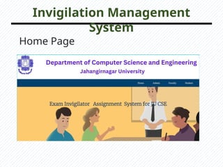 Invigilation As A Lesson Invigilation Management System for Students | PPTX