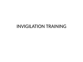 Invigilation As A Lesson INVIGILATION TRAINING cannock, second pptx | PPTX