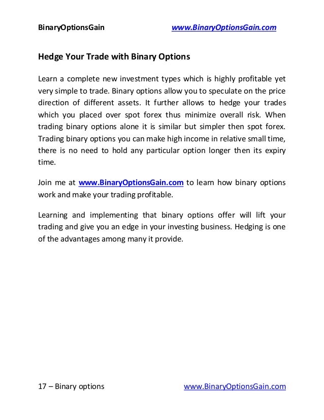 One week binary options