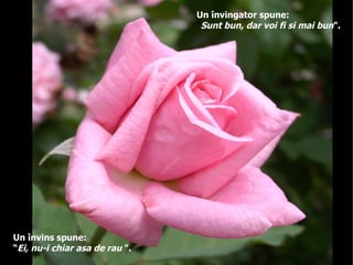 Un învingator spune: " Sunt bun, dar voi fi si mai bun ". Un învins spune: “ Ei, nu-i chiar asa de rau  ". 