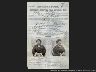 National Archives of Australia: ST84/1, 1907/351-360
 
