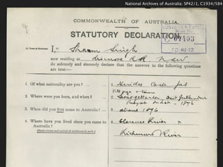 National Archives of Australia: SP42/1, C1934/584
 