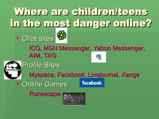 Dangers on online chats