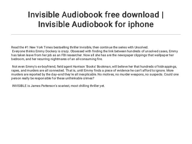 Invisible Audiobook Free Download Invisible Audiobook For Iphone