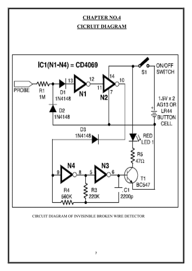 Invisible broken wire detector