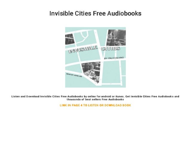 invisible cities download Invisible cities free audiobooks.