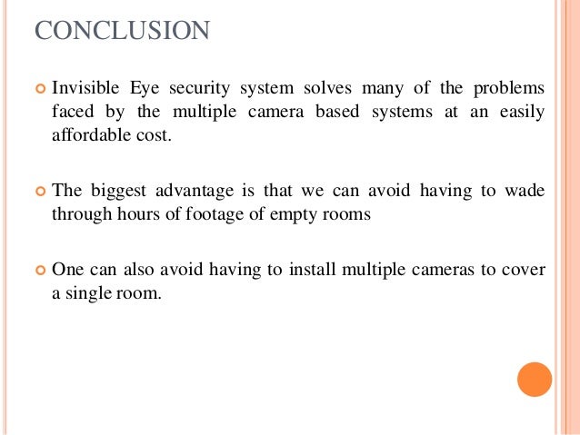 Conclusion of cctv