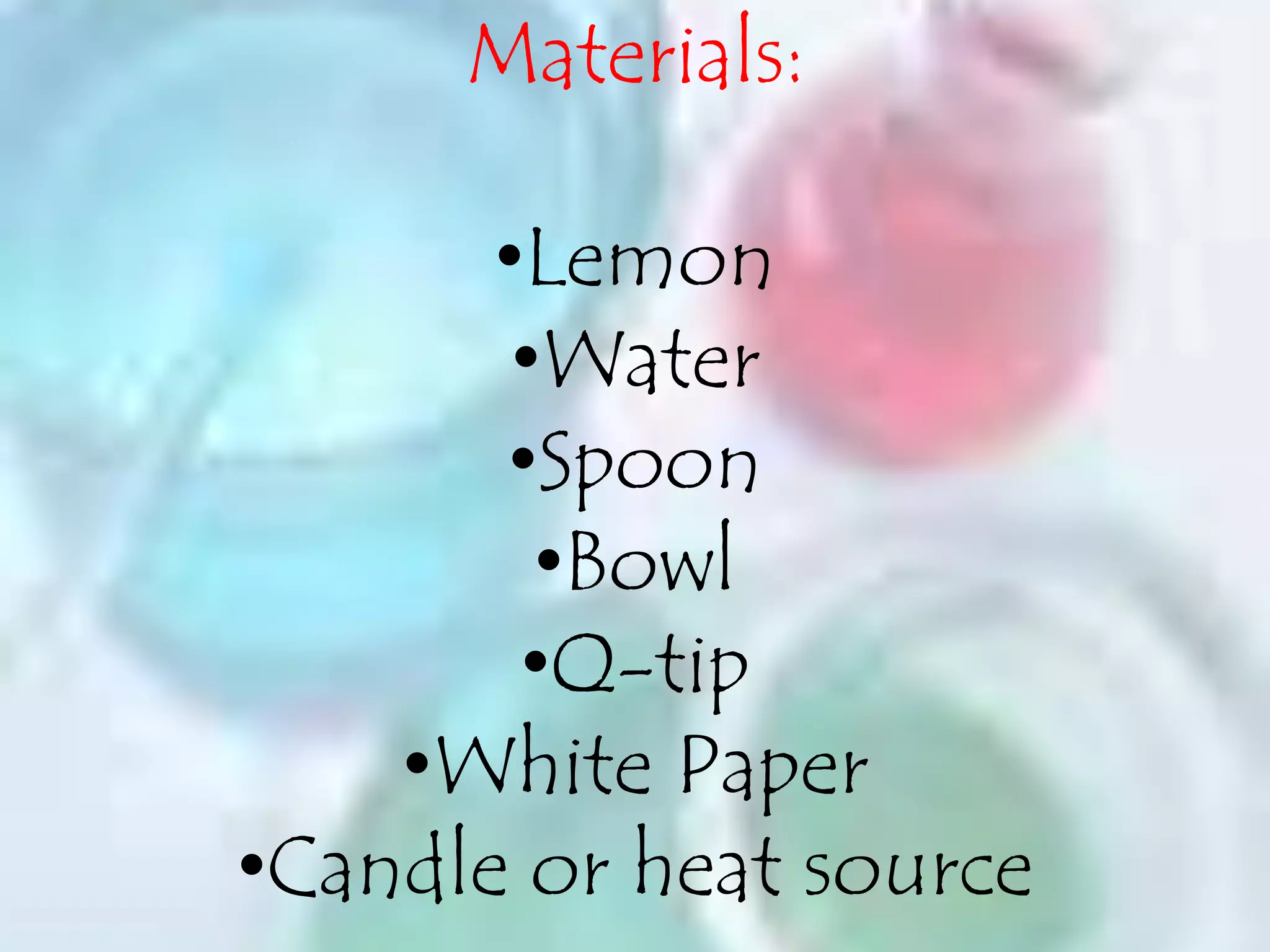 Invisible Ink Science Project | PPSX