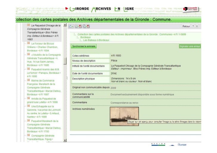 Archive Départementale De La Gironde En Ligne