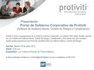 Presentación del Portal de Gobierno Corporativo de Protiviti_24 Junio 2014 - Lima, Perú