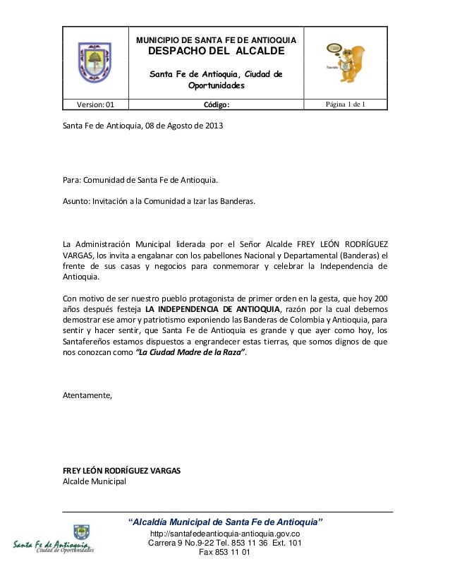 Invitación a izar banderas