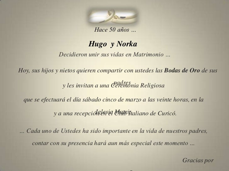 Invitación bodas de oro (con audio)