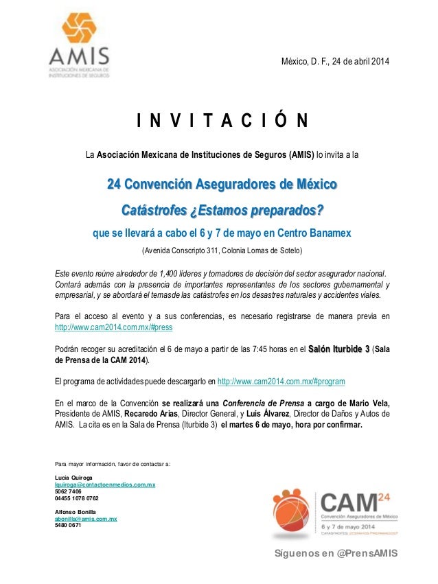 Invitación convención, abril 2014