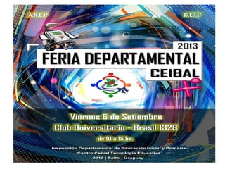 Invitación feria departamental ceibal 2013