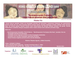 InvitacióN Foro Para La Igualdad 2009