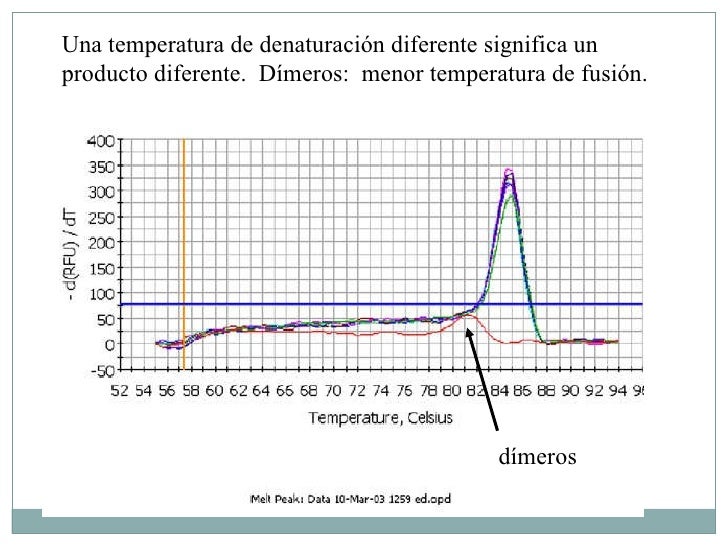 Resultado de imagen para grÃ¡fica de curva de fusiÃ³n PCR Punto Final