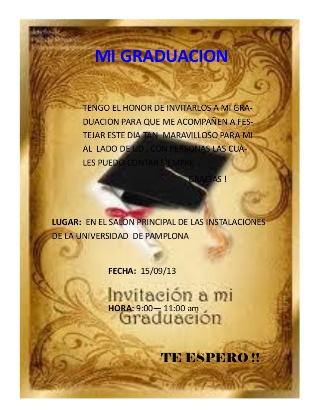 invitacion a mi graduacion invitaciones de graduacion universidad