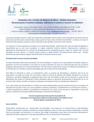 Asociación para el
Liderazgo de la Mujer
Asociación para una
Ciudadanía Consciente
 