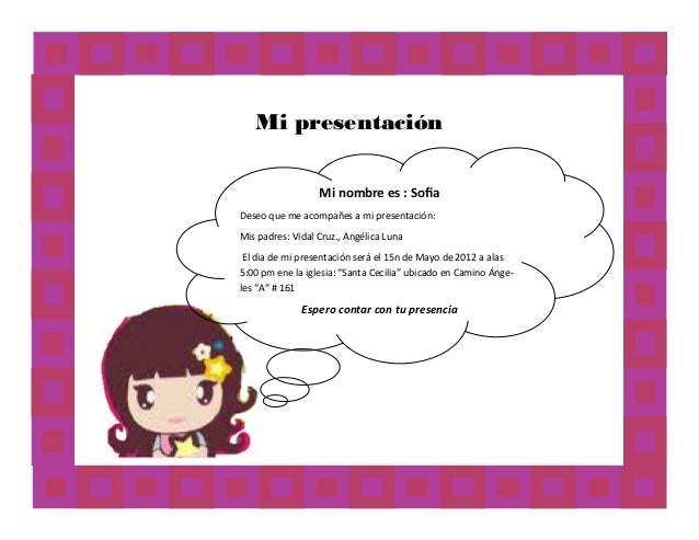 invitaciones de presentacion