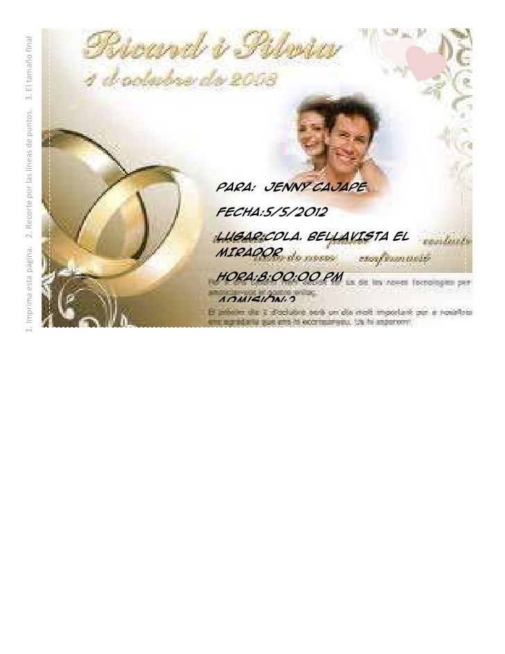 Invitaciones de boda lucy