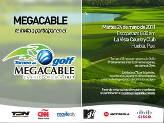 Invitación torneo de Golf Expo Canitec-Megacable
