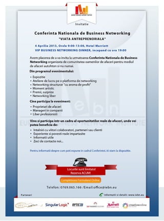 Conferinta nationala de business networking "Viata Antreprenoriala"