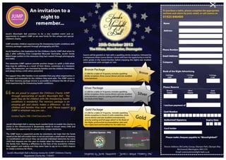 Jacobs Moonlight Ball Invitation - 25th October 2012 The Hilton, Manchester, 