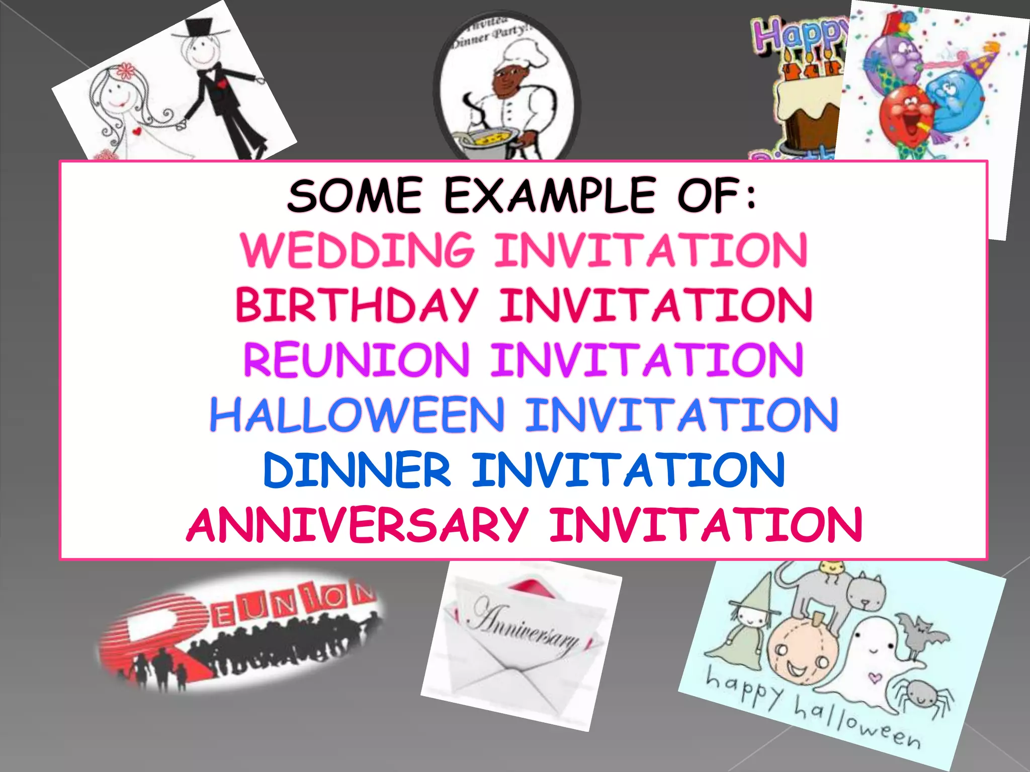 DINNER INVITATION
ANNIVERSARY INVITATION
 