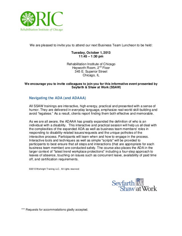 ric october luncheon invitation