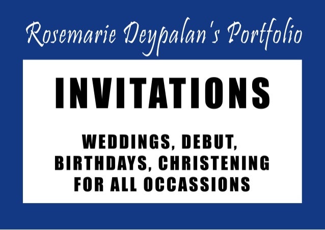 invitation for all occasions