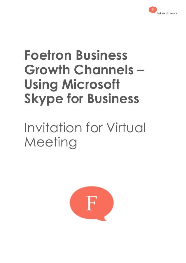 how to send out invitations for virtual skype for business meeting