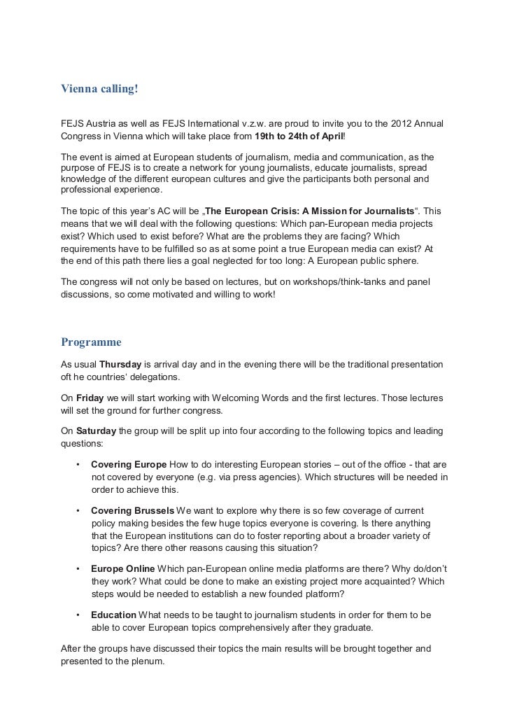 Invitation Letter Ac Vienna Fejs Austria As Well International V Z W Are Proud To Invite You