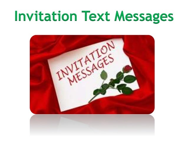 Invitation Text Messages Sample