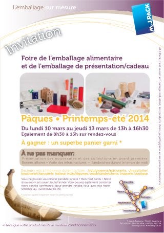 Invitation foire de l'emballage paques 2014