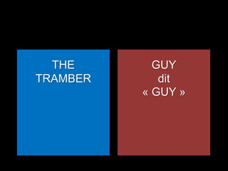 THE
TRAMBER
GUY
dit
« GUY »
 