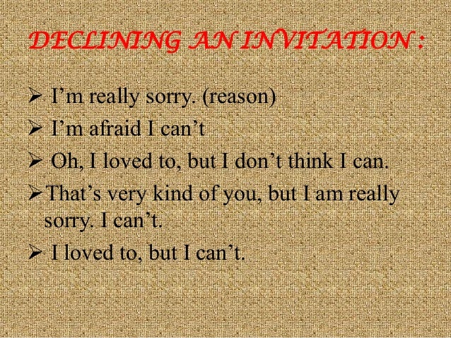 Resultado de imagen para making accepting and refusing invitations