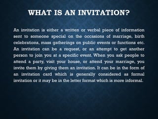 Invitation card/text as Functional Text.pptx